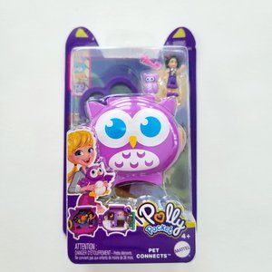 Polly Pocket Pet Connects - PURPLE OWL Compact, brand new